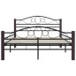 vidaXL Bettgestell Schwarz Metall 140×200 cm vidaXL Bettgestell Schwarz Metall 140×200 cm