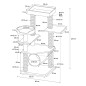 FLAMINGO Kratzbaum Granda 83x73x123 cm Grau FLAMINGO Kratzbaum Granda 83x73x123 cm Grau