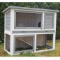 @Pet Kaninchenstall Benji Outdoor 115x48x92 cm Holz Grau und Weiß @Pet Kaninchenstall Benji Outdoor 115x48x92 cm Holz Grau und Weiß