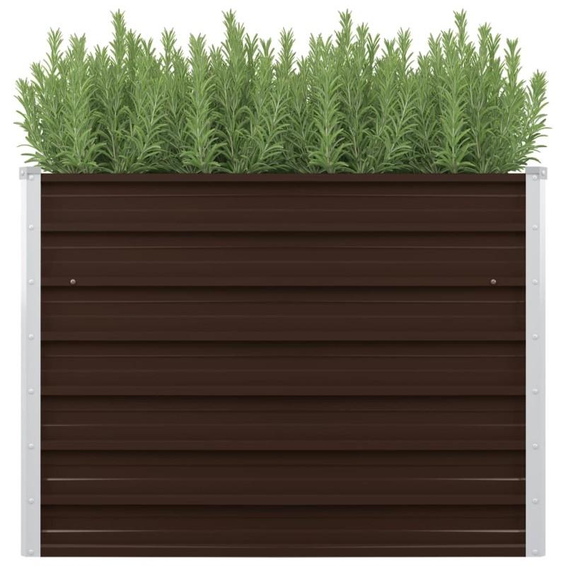 vidaXL Garten-Hochbeet Braun 100 x 40 x 77 cm Verzinkter Stahl vidaXL Garten-Hochbeet Braun 100 x 40 x 77 cm Verzinkter Stahl