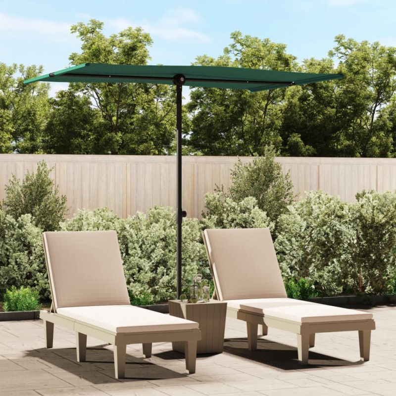 vidaXL Sonnenschirm mit Aluminium-Mast 2x1,5 m Grün vidaXL Sonnenschirm mit Aluminium-Mast 2x1,5 m Grün