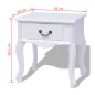 vidaXL Nachttisch Weiß MDF vidaXL Nachttisch Weiß MDF
