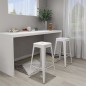 vidaXL Barhocker Stapelbar 2 Stk. Weiß Metall vidaXL Barhocker Stapelbar 2 Stk. Weiß Metall