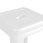 vidaXL Barhocker Stapelbar 2 Stk. Weiß Metall vidaXL Barhocker Stapelbar 2 Stk. Weiß Metall