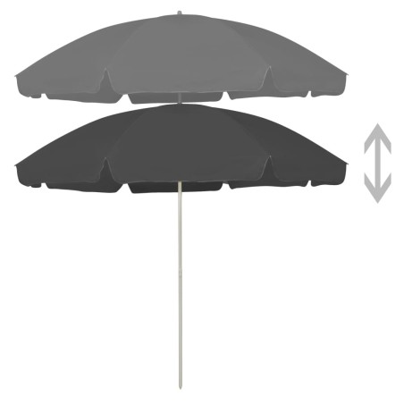 vidaXL Strandschirm Anthrazit 300 cm