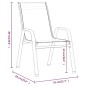vidaXL Stapelbare Gartenstühle 6 Stk. Grau Textilene vidaXL Stapelbare Gartenstühle 6 Stk. Grau Textilene