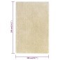 vidaXL Shaggy-Teppich Hochflor Beige 200x290 cm 50 mm vidaXL Shaggy-Teppich Hochflor Beige 200x290 cm 50 mm