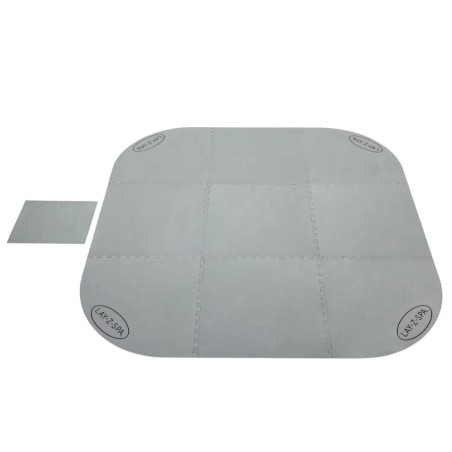 Lay-Z-Spa Pool-Bodenschutzfliesen 10 Stk. Grau 216x216 cm