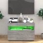 vidaXL TV-Schrank mit LED-Leuchten Grau Sonoma 60x35x40 cm vidaXL TV-Schrank mit LED-Leuchten Grau Sonoma 60x35x40 cm