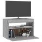 vidaXL TV-Schrank mit LED-Leuchten Grau Sonoma 60x35x40 cm vidaXL TV-Schrank mit LED-Leuchten Grau Sonoma 60x35x40 cm