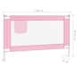 vidaXL Kleinkind-Bettschutzgitter Rosa 120x25 cm Stoff vidaXL Kleinkind-Bettschutzgitter Rosa 120x25 cm Stoff