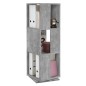 FMD Aktenschrank Drehbar offene Fächer 34×34×108 cm Betongrau FMD Aktenschrank Drehbar offene Fächer 34×34×108 cm Betongrau