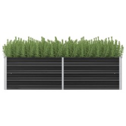 vidaXL Garten-Hochbeet Anthrazit 160 x 40 x 45 cm Verzinkter Stahl