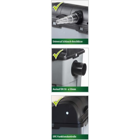 HEISSNER Schwerkraft-Filter-Set 3300 L/h