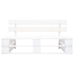 vidaXL Outdoor-Bank Paletten Holz Weiß