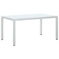 vidaXL Gartentisch Weiß 150 x 90 x 75 cm Poly Rattan vidaXL Gartentisch Weiß 150 x 90 x 75 cm Poly Rattan
