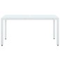 vidaXL Gartentisch Weiß 150 x 90 x 75 cm Poly Rattan vidaXL Gartentisch Weiß 150 x 90 x 75 cm Poly Rattan