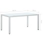 vidaXL Gartentisch Weiß 150 x 90 x 75 cm Poly Rattan vidaXL Gartentisch Weiß 150 x 90 x 75 cm Poly Rattan
