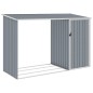 vidaXL Garten Brennholzlager Grau 245x98x159 cm Verzinkter Stahl vidaXL Garten Brennholzlager Grau 245x98x159 cm Verzinkter Stahl