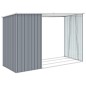 vidaXL Garten Brennholzlager Grau 245x98x159 cm Verzinkter Stahl vidaXL Garten Brennholzlager Grau 245x98x159 cm Verzinkter Stahl