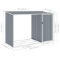 vidaXL Garten Brennholzlager Grau 245x98x159 cm Verzinkter Stahl vidaXL Garten Brennholzlager Grau 245x98x159 cm Verzinkter Stahl