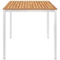 vidaXL Garten-Esstisch 160 x 80 x 75 cm Massivholz Teak und Edelstahl vidaXL Garten-Esstisch 160 x 80 x 75 cm Massivholz Teak und Edelstahl