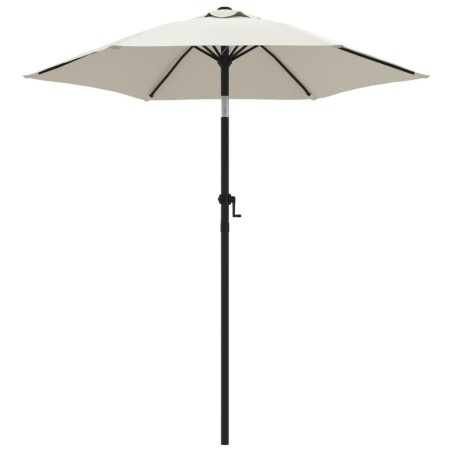 vidaXL Sonnenschirm Sandweiß 200 x 224 cm Aluminium