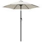 vidaXL Sonnenschirm Sandweiß 200 x 224 cm Aluminium vidaXL Sonnenschirm Sandweiß 200 x 224 cm Aluminium