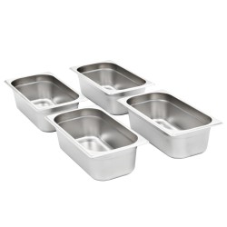 vidaXL Gastronormbehälter 8 Stk. GN 1/3 100 mm Edelstahl 