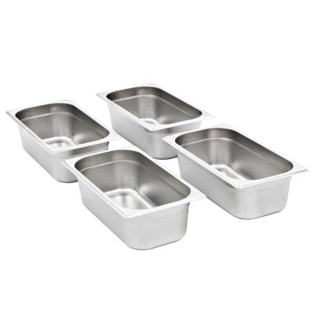 vidaXL Gastronormbehälter 8 Stk. GN 1/3 100 mm Edelstahl 