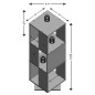 FMD Drehbarer Aktenschrank offene Fächer 34×34×108 cm Sandeiche FMD Drehbarer Aktenschrank offene Fächer 34×34×108 cm Sandeiche