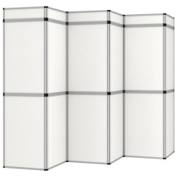 vidaXL 18-Panel Messewand Faltdisplay 362×200 cm Weiß