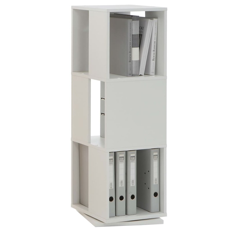 FMD Drehbarer Aktenschrank Offene Fächer 34×34×108 cm Weiß FMD Drehbarer Aktenschrank Offene Fächer 34×34×108 cm Weiß