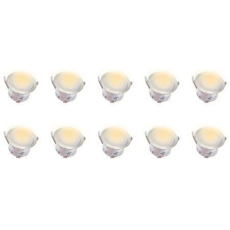 vidaXL LED-Bodenleuchten 10 Stk. Warmweiß