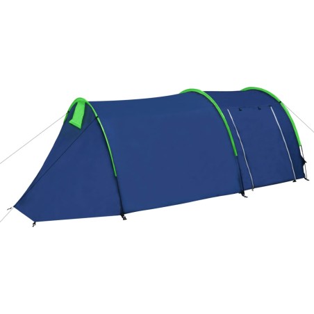 vidaXL Campingzelt 4 Personen Marineblau/Grün