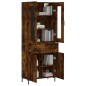 Highboard Räuchereiche 69,5x34x180 cm Holzwerkstoff Highboard Räuchereiche 69,5x34x180 cm Holzwerkstoff