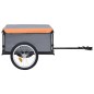 vidaXL Fahrrad-Lastenanhänger Grau und Orange 65 kg vidaXL Fahrrad-Lastenanhänger Grau und Orange 65 kg