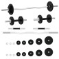 vidaXL Langhantel und Kurzhantel Set 30 kg Gusseisen vidaXL Langhantel und Kurzhantel Set 30 kg Gusseisen