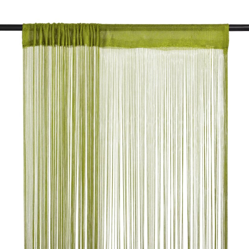 vidaXL Fadenvorhänge 2 Stk. 140 x 250 cm Grün vidaXL Fadenvorhänge 2 Stk. 140 x 250 cm Grün