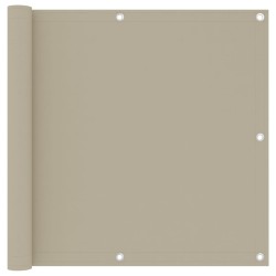 vidaXL Balkon-Sichtschutz Beige 90x500 cm Oxford-Gewebe