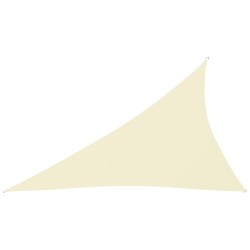 vidaXL Sonnensegel Oxford-Gewebe Dreieckig 3x4x5 m Cremeweiß