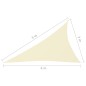 vidaXL Sonnensegel Oxford-Gewebe Dreieckig 3x4x5 m Cremeweiß vidaXL Sonnensegel Oxford-Gewebe Dreieckig 3x4x5 m Cremeweiß
