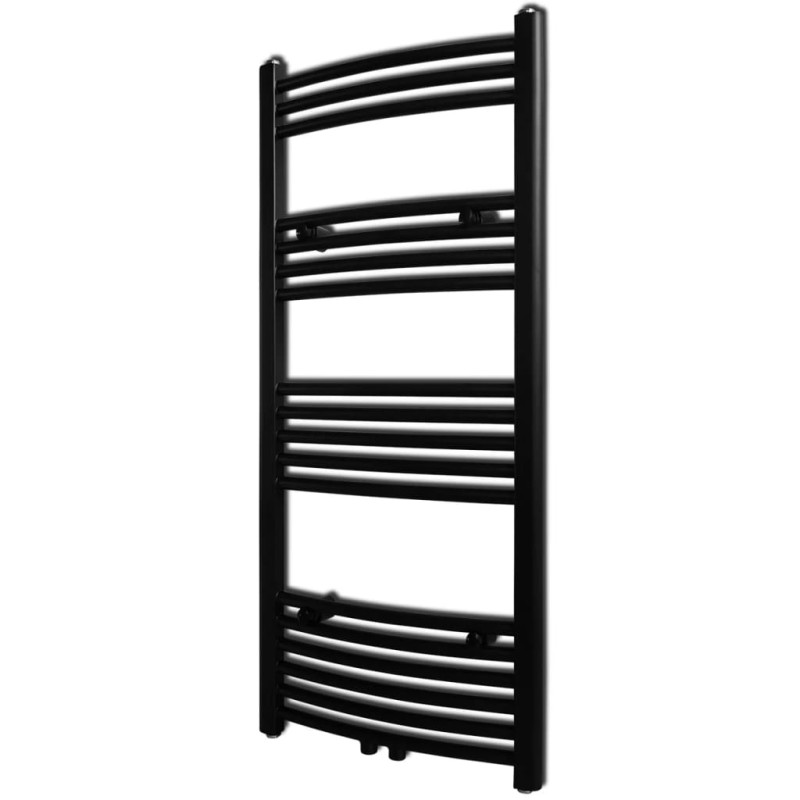 Handtuchheizkörper Warmwasser Gebogen Schwarz 500x1160 mm Handtuchheizkörper Warmwasser Gebogen Schwarz 500x1160 mm