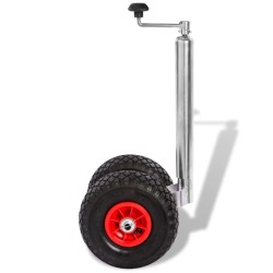 vidaXL Anhänger Stützrad mit 2 Luftreifen 200 kg