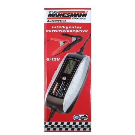 Brüder Mannesmann Batterieladegerät 6/12 V mit LCD-Display