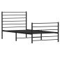 vidaXL Bettgestell mit Kopf- und Fußteil Metall Schwarz 75x190 cm vidaXL Bettgestell mit Kopf- und Fußteil Metall Schwarz 75x190 cm