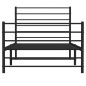 vidaXL Bettgestell mit Kopf- und Fußteil Metall Schwarz 75x190 cm vidaXL Bettgestell mit Kopf- und Fußteil Metall Schwarz 75x190 cm