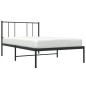 vidaXL Bettgestell mit Kopfteil Metall Schwarz 100x200 cm vidaXL Bettgestell mit Kopfteil Metall Schwarz 100x200 cm