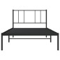 vidaXL Bettgestell mit Kopfteil Metall Schwarz 100x200 cm vidaXL Bettgestell mit Kopfteil Metall Schwarz 100x200 cm
