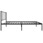 vidaXL Bettgestell mit Kopfteil Metall Schwarz 100x200 cm vidaXL Bettgestell mit Kopfteil Metall Schwarz 100x200 cm